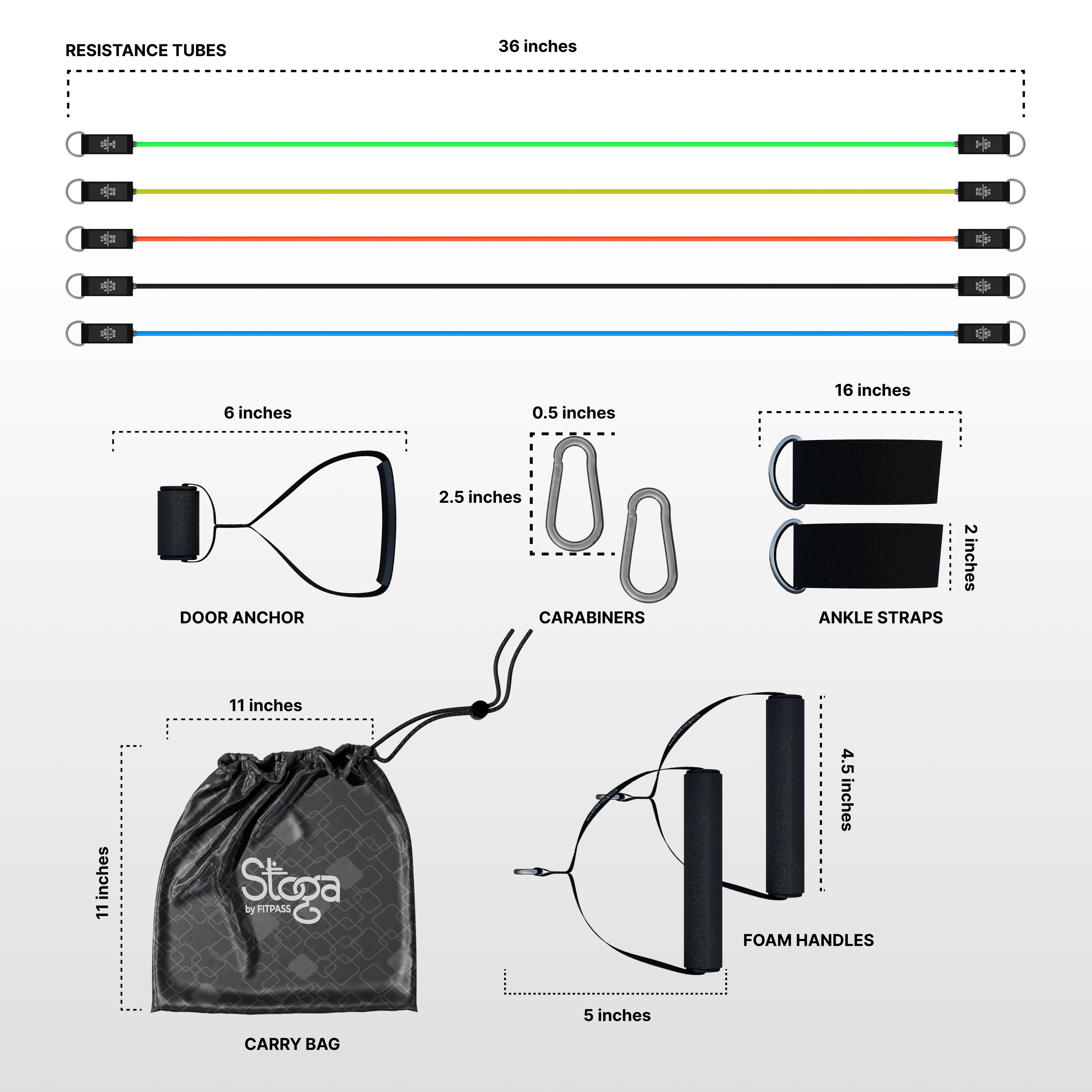 Stoga 11 in 1 Resistance Training Kit