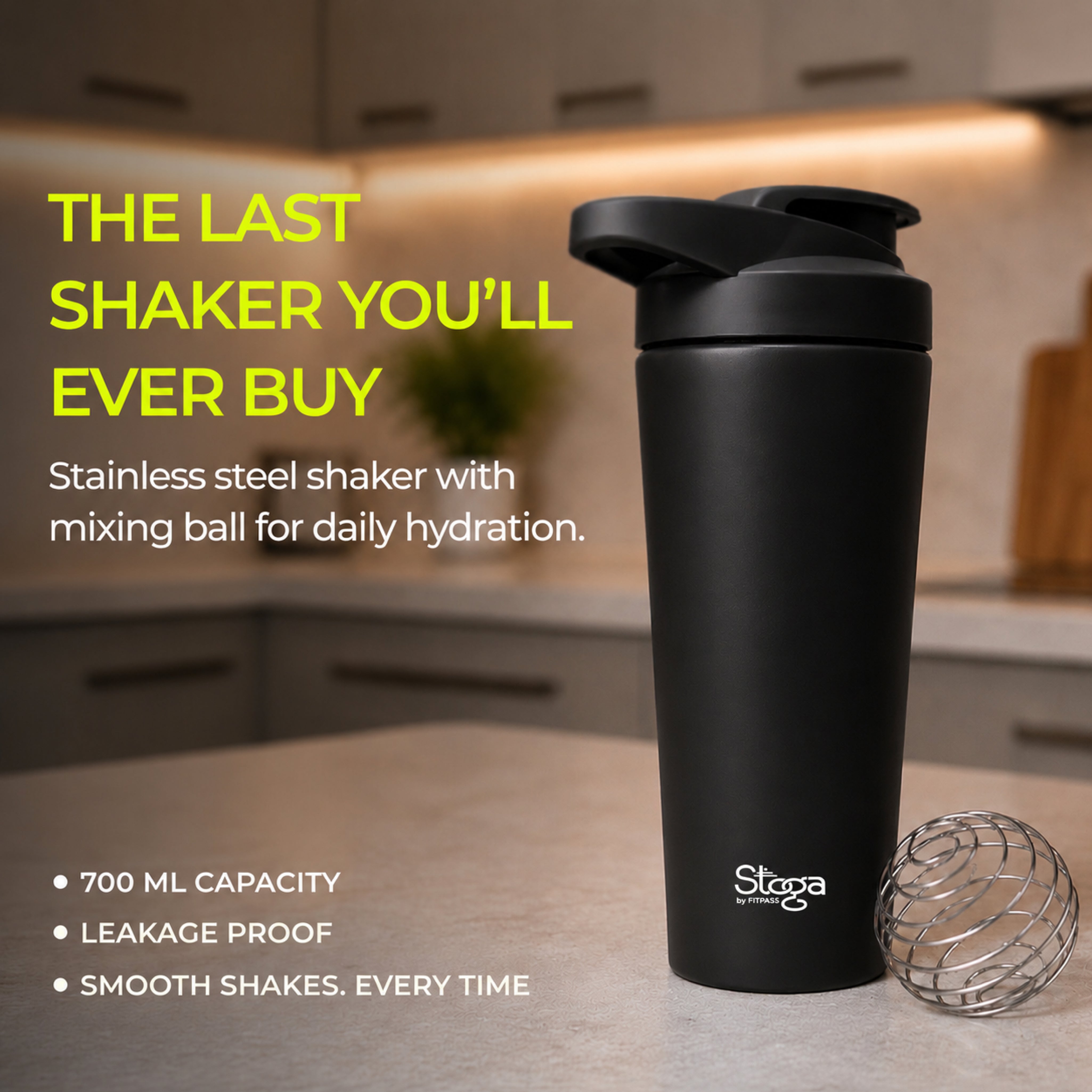 Stoga Steel Shaker - 700 ML