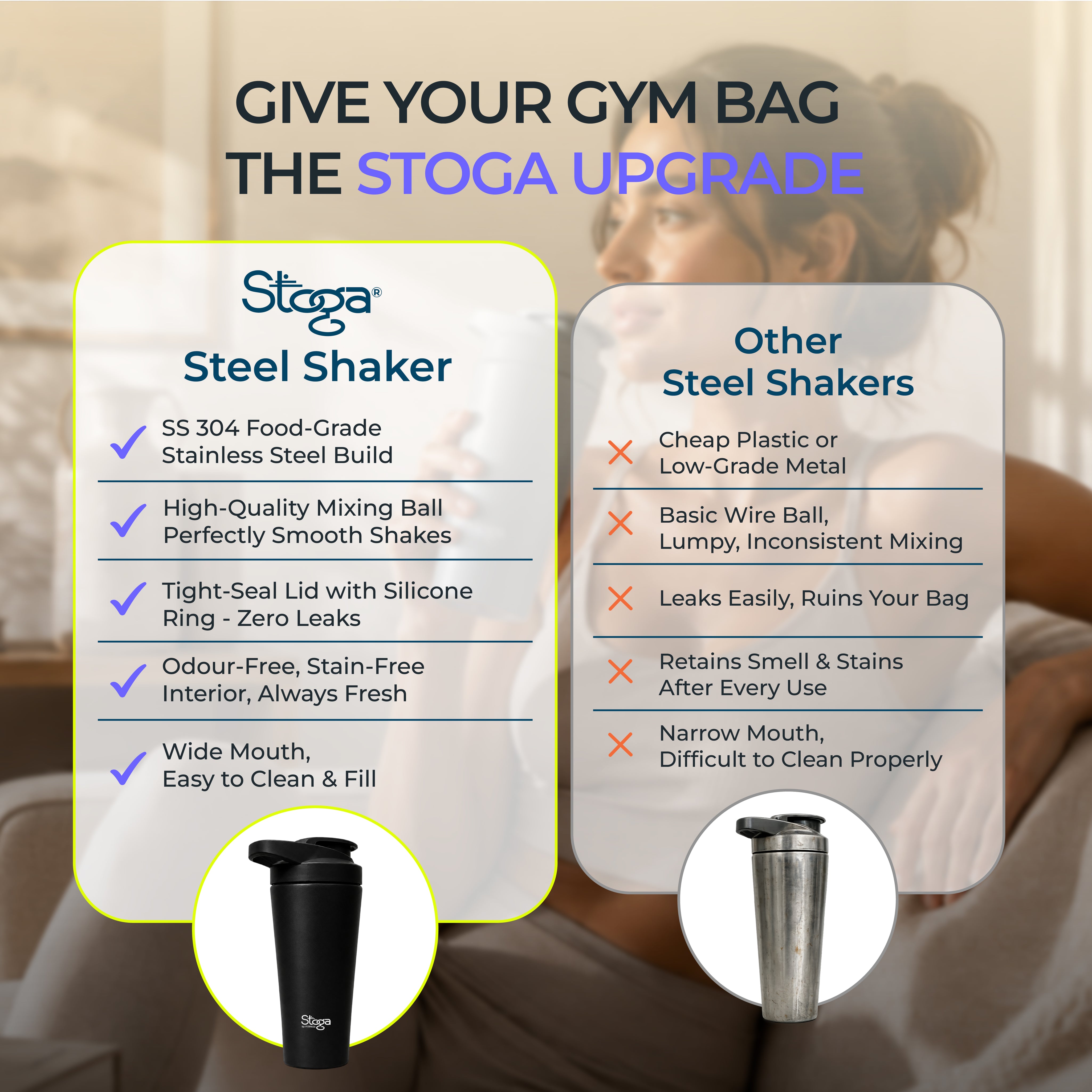 Stoga Steel Shaker - 700 ML
