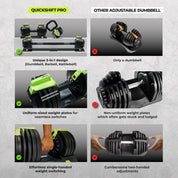 QuickShift Pro: 3-in-1 Dumbbell for Smarter, Stronger Workouts