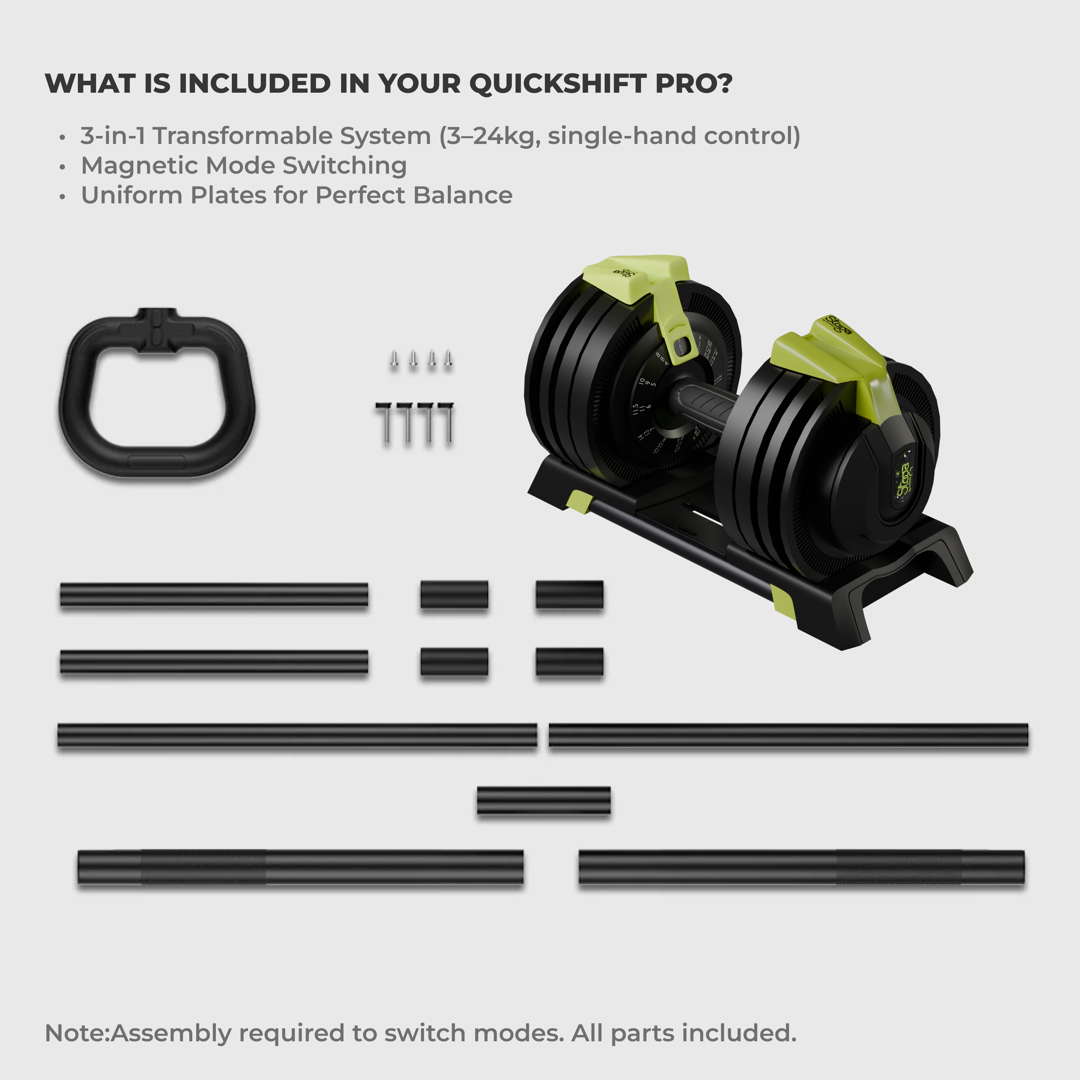 QuickShift Pro: 3-in-1 Dumbbell for Smarter, Stronger Workouts