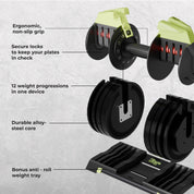 QuickShift Adjustable Dumbbell: Compact Power, Maximum Performance