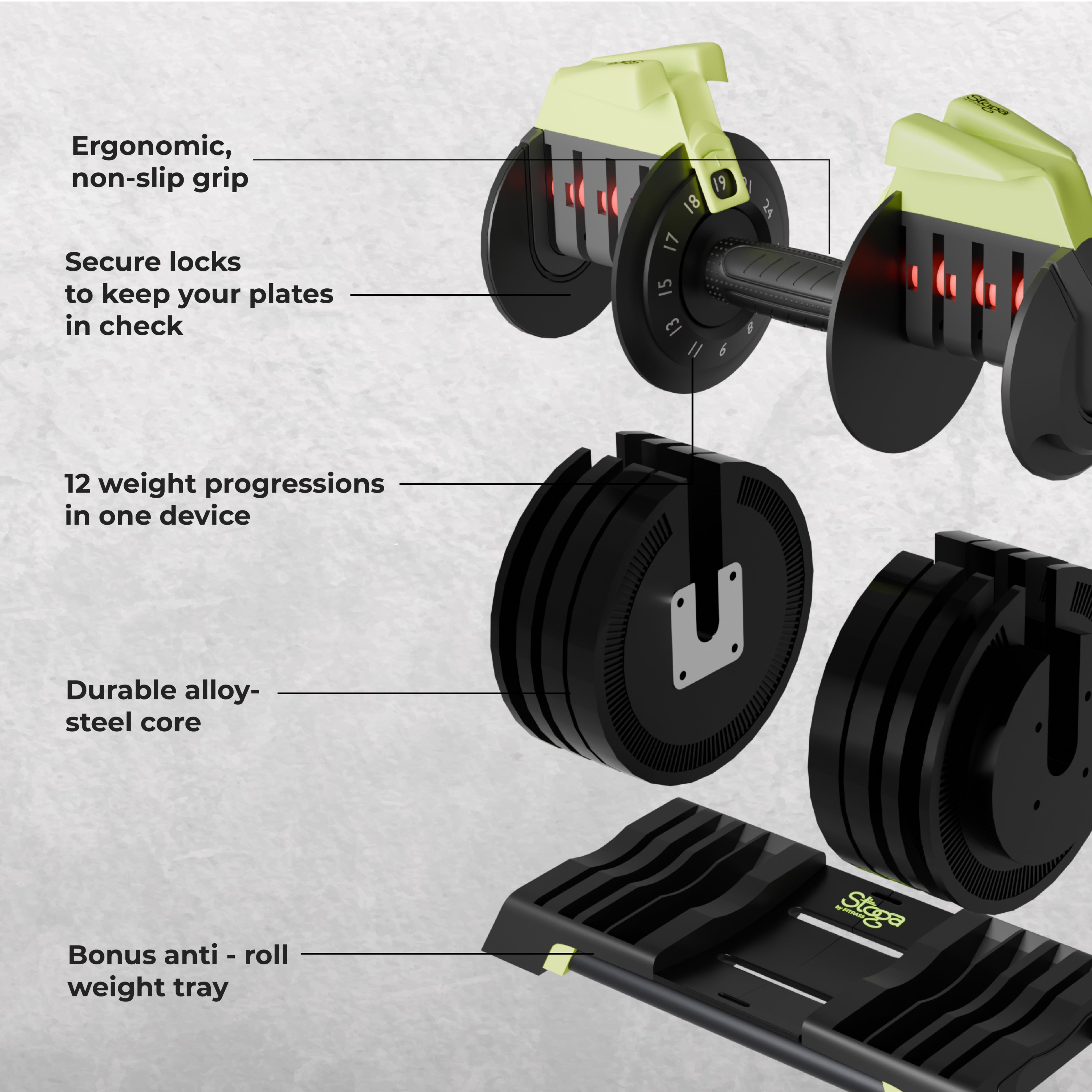 QuickShift Adjustable Dumbbell: Compact Power, Maximum Performance
