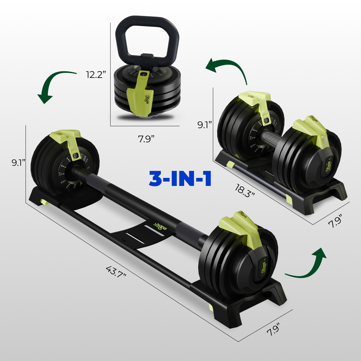 QuickShift Pro: 3-in-1 Dumbbell for Smarter, Stronger Workouts