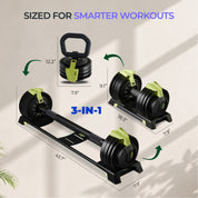 QuickShift Pro: 3-in-1 Dumbbell for Smarter, Stronger Workouts