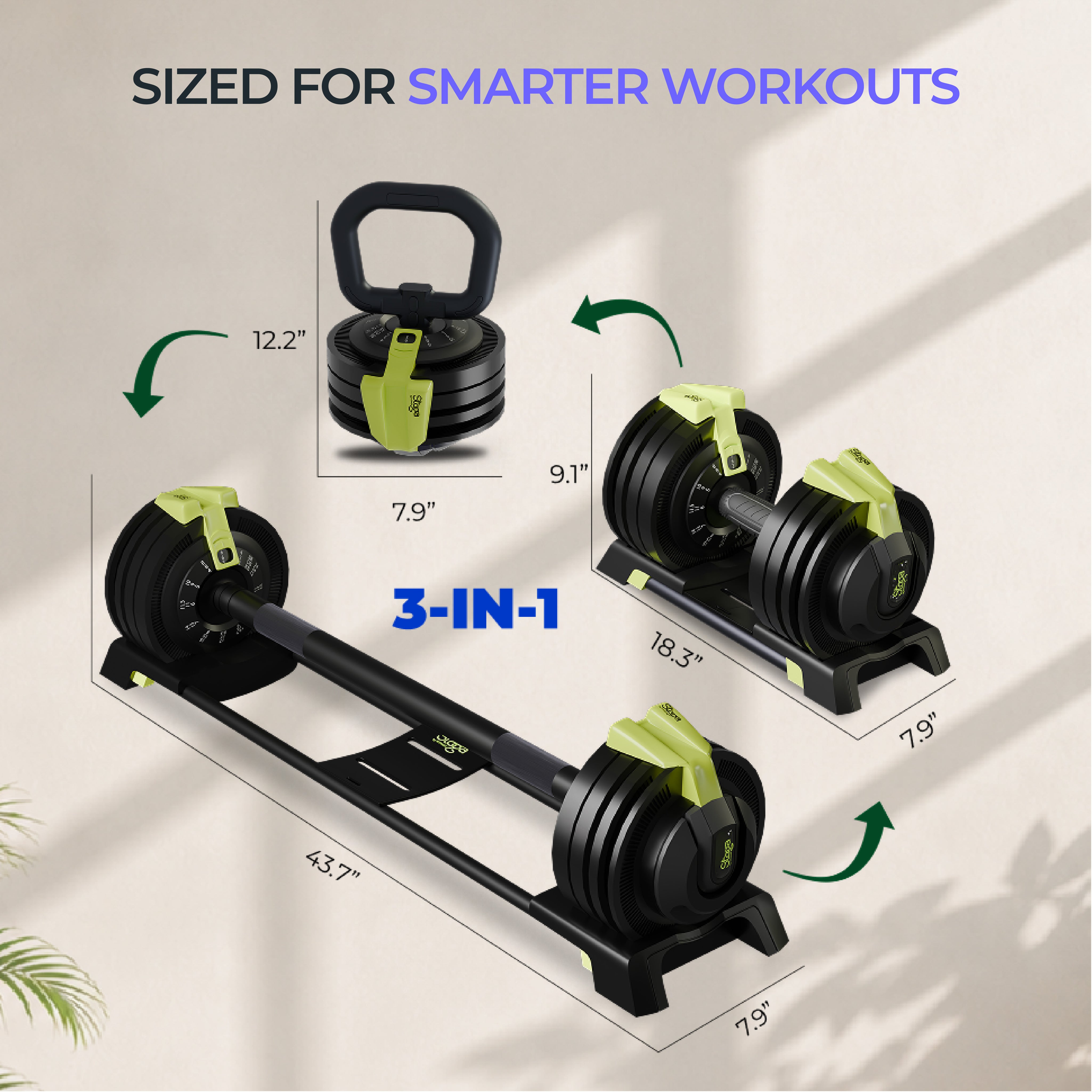 QuickShift Pro: 3-in-1 Dumbbell for Smarter, Stronger Workouts